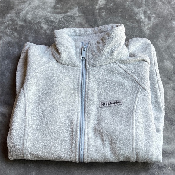 Columbia Tops - Columbia Soft Gray Fleece Jacket